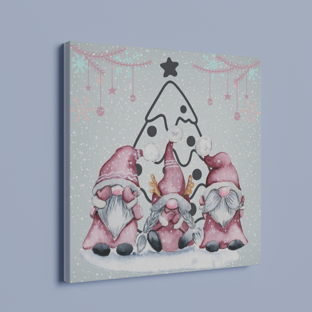 Little Christmas Gnomes on Canvas