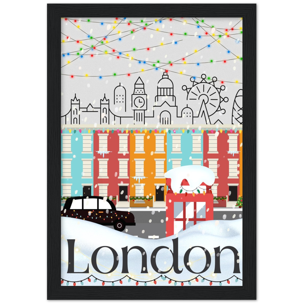 Christmas in London Framed Poster