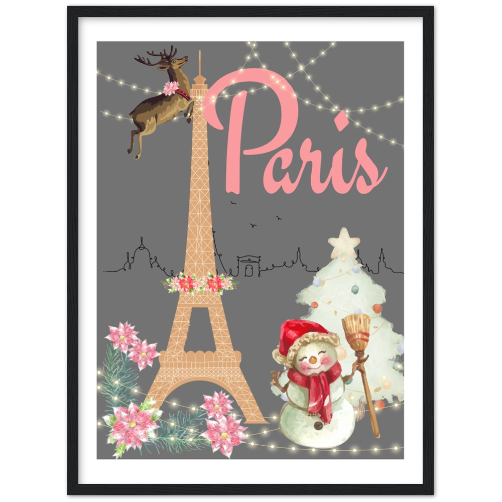 Christmas in Paris Framed Poster