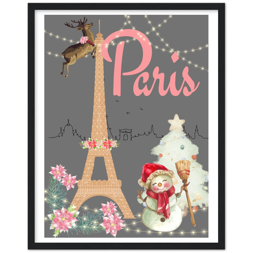 Christmas in Paris Framed Poster