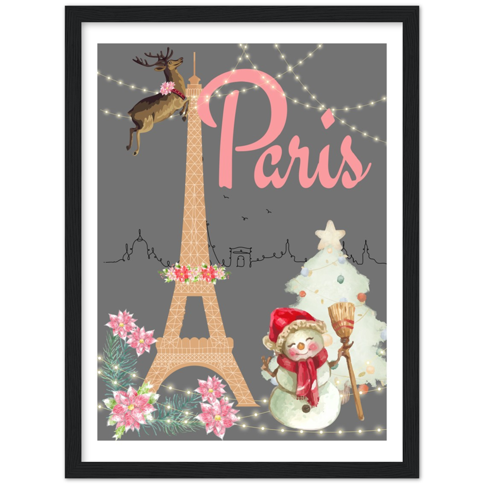 Christmas in Paris Framed Poster