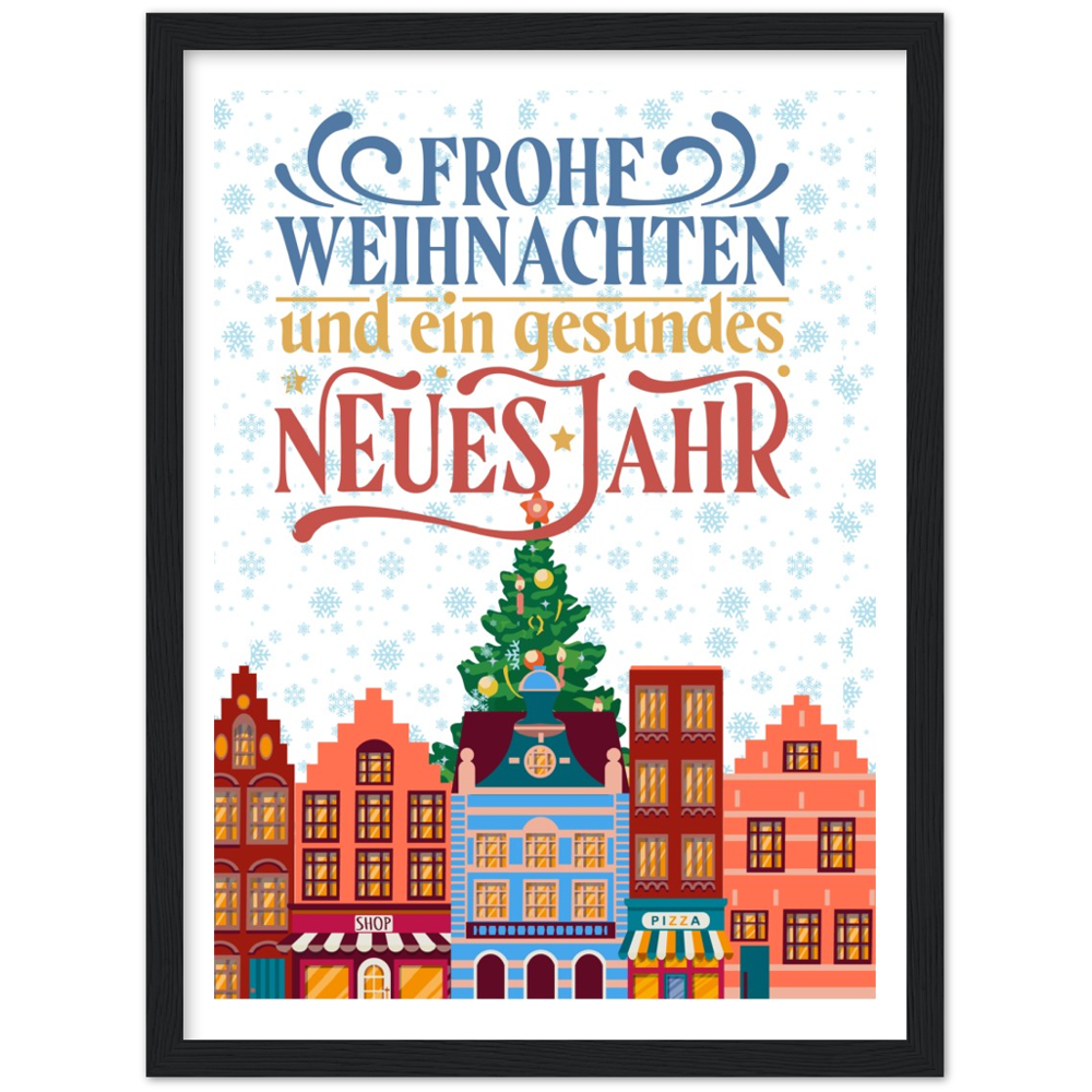 German Christmas Greeting Framed Poster