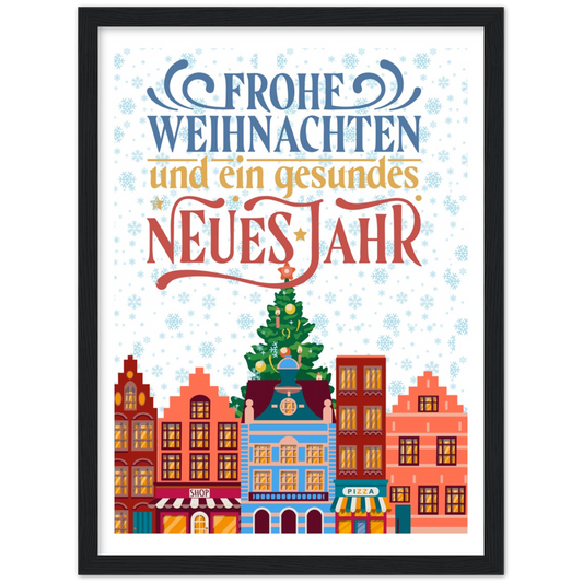 German Christmas Greeting Framed Poster