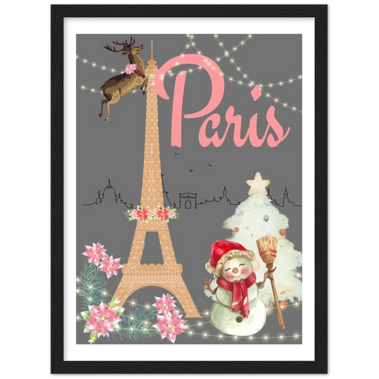 Christmas in Paris Framed Poster