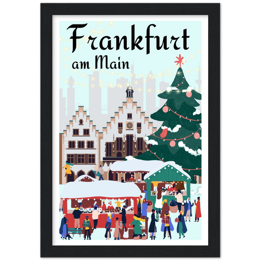 Frankfurt Christmas Market Framed Poster