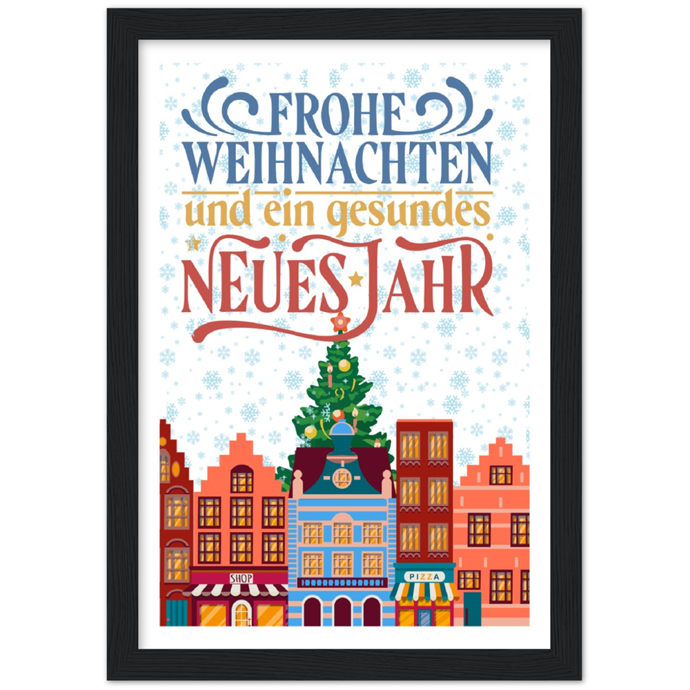 German Christmas Greeting Framed Poster