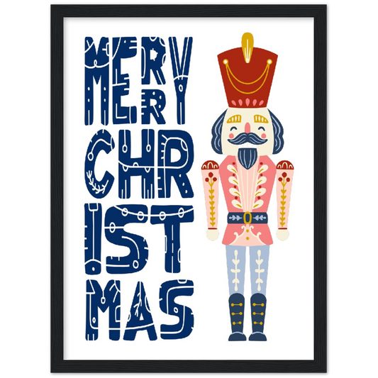 Christmas Nutcracker Premium Wooden Framed Poster