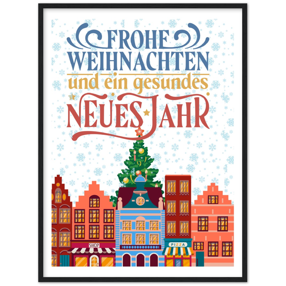 German Christmas Greeting Framed Poster