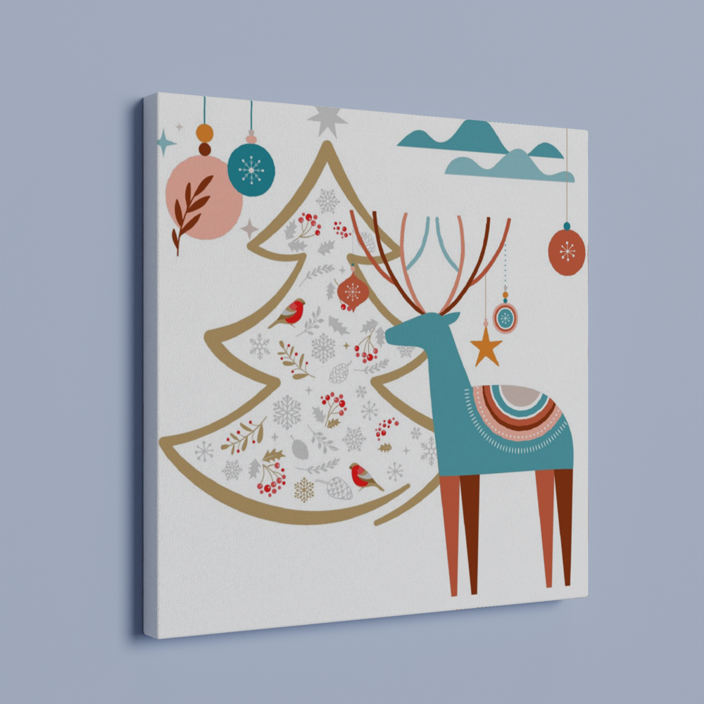 Boho Reindeer on Canvas