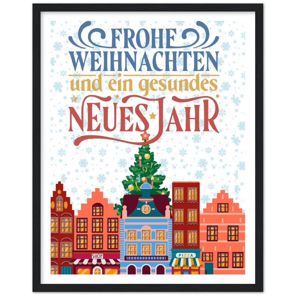 German Christmas Greeting Framed Poster