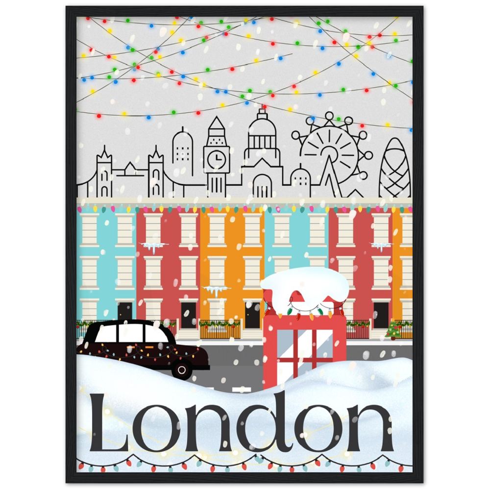 Christmas in London Framed Poster