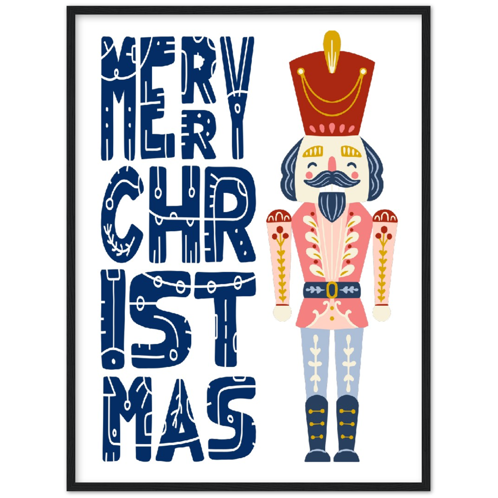 Christmas Nutcracker Premium Wooden Framed Poster