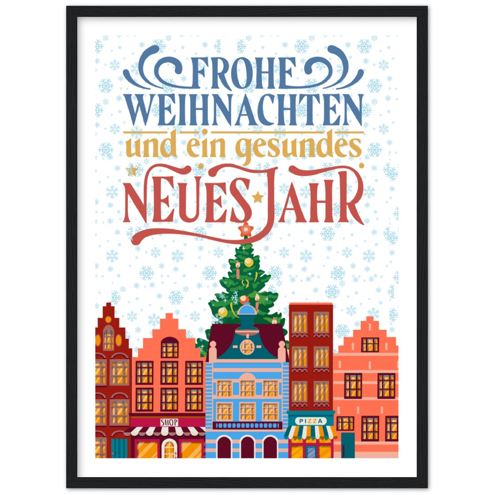 German Christmas Greeting Framed Poster