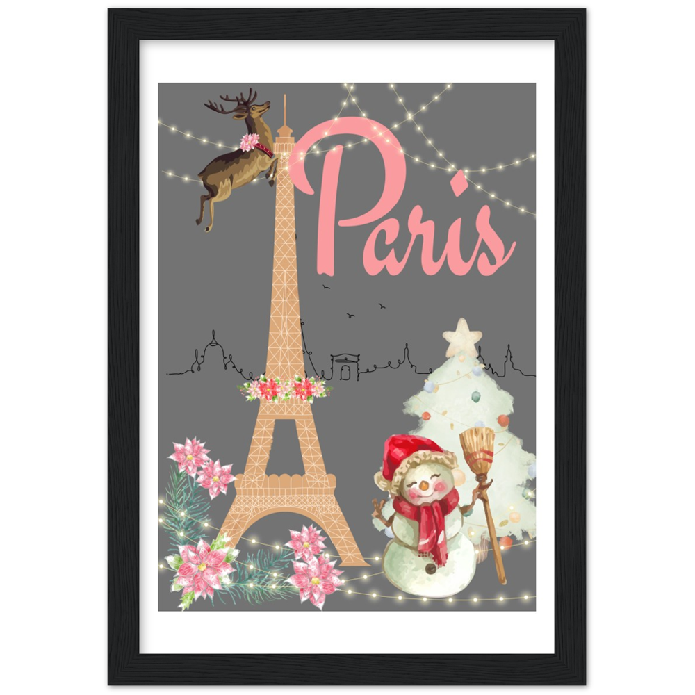 Christmas in Paris Framed Poster